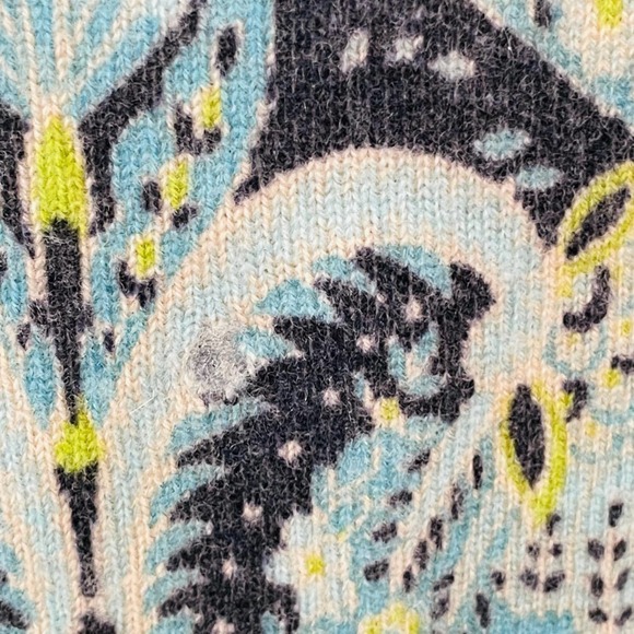 🍀TALBOTS Women's Multicolor Cashmere Paisley Floral Pullover Sweater Size M - Picture 10 of 10